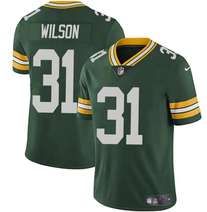 Youth Green Green Bay Packers #31 Emanuel Wilson Vapor Limited Stitched Football Jersey